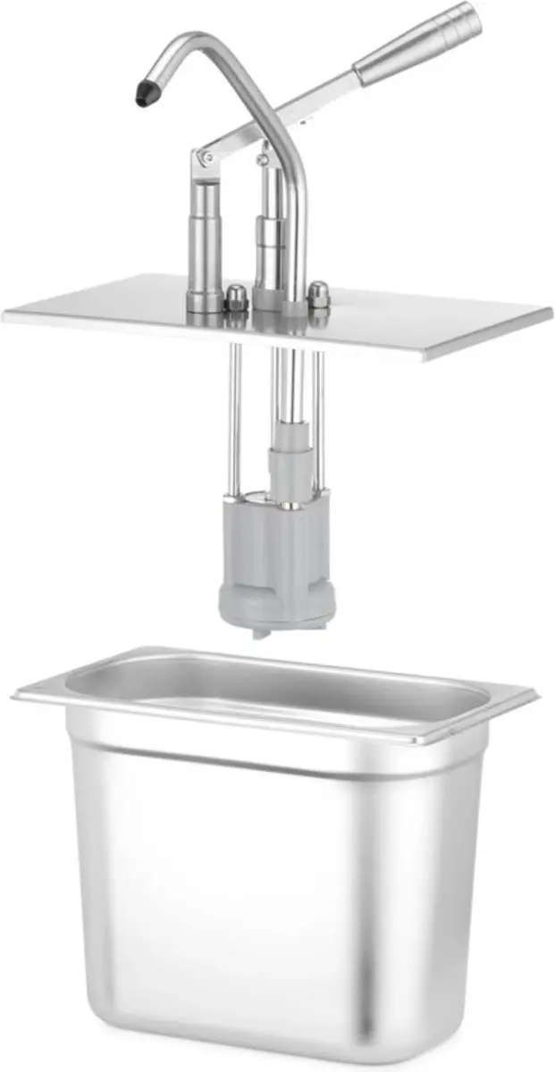 HENDI Deksel met pomp voor GN 270x165mm - RVS