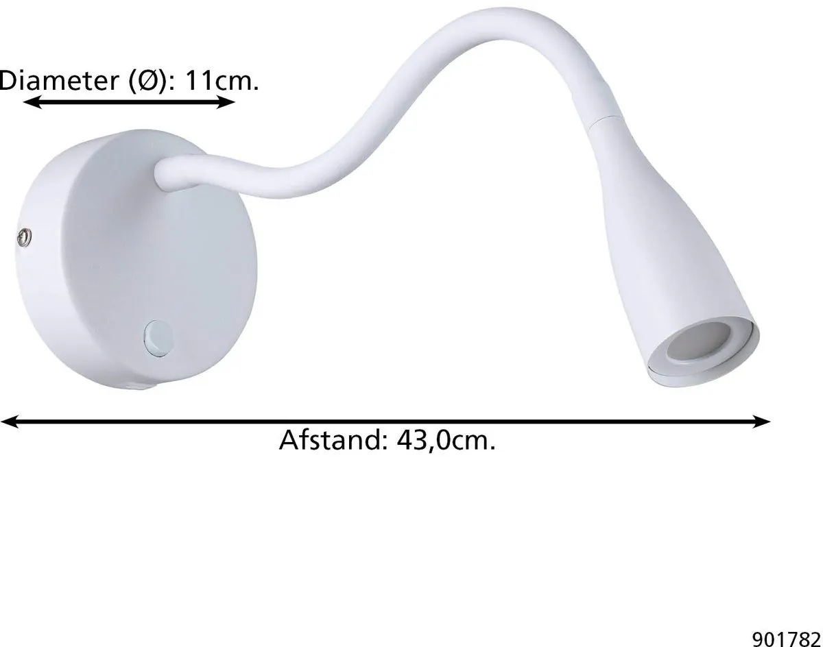 Eglo Olivandino 1 LED Wandlamp Ø11cm - Wit