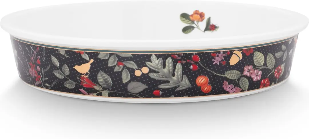 Pip Studio Ovenschaal Hert Winter Wonderland 25,5x5cm - Groen/Wit