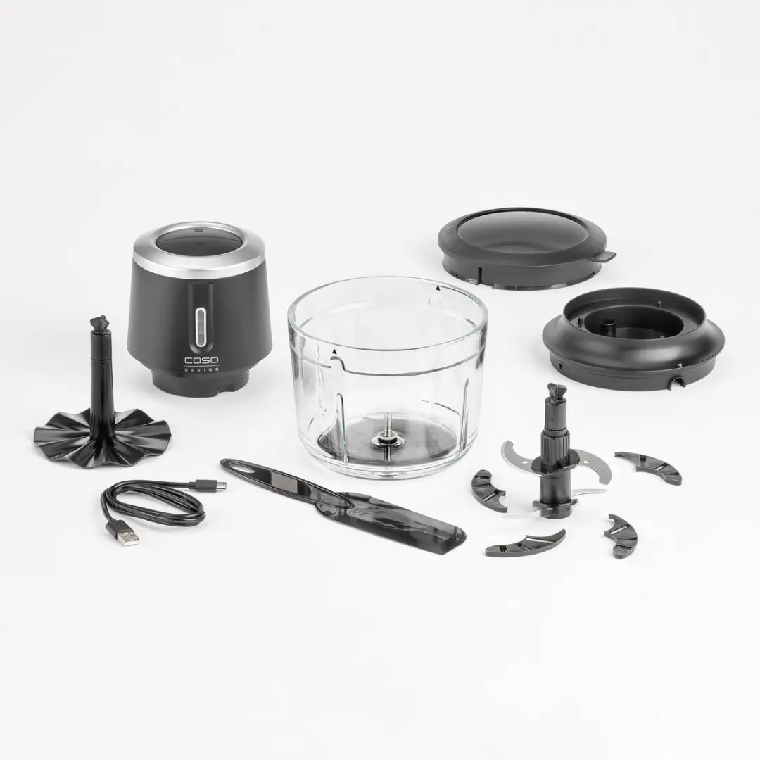 Caso Chop & Go Akku Hakmolen 1747 - 200W - 1L Glas - Blauw