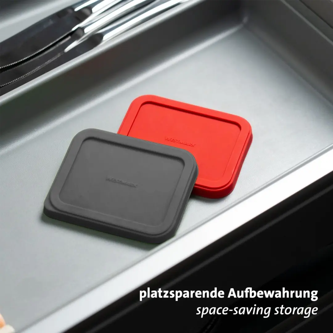 Westmark 2 Vershouddeksels 10,5x8,5cm - Rood/Zwart