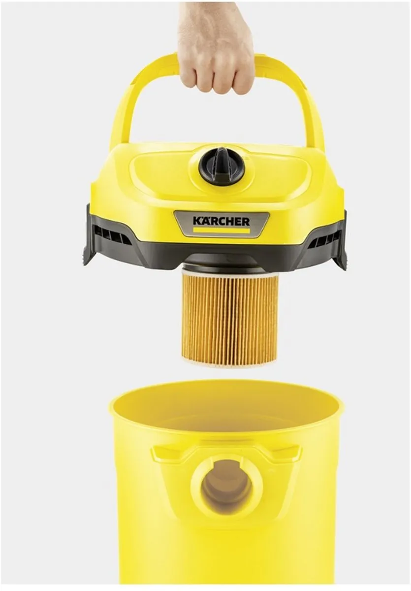 Kärcher Water- en Stoftankstofzuiger 15L 1000W - Geel/Zwart - afbeelding 5 van 6