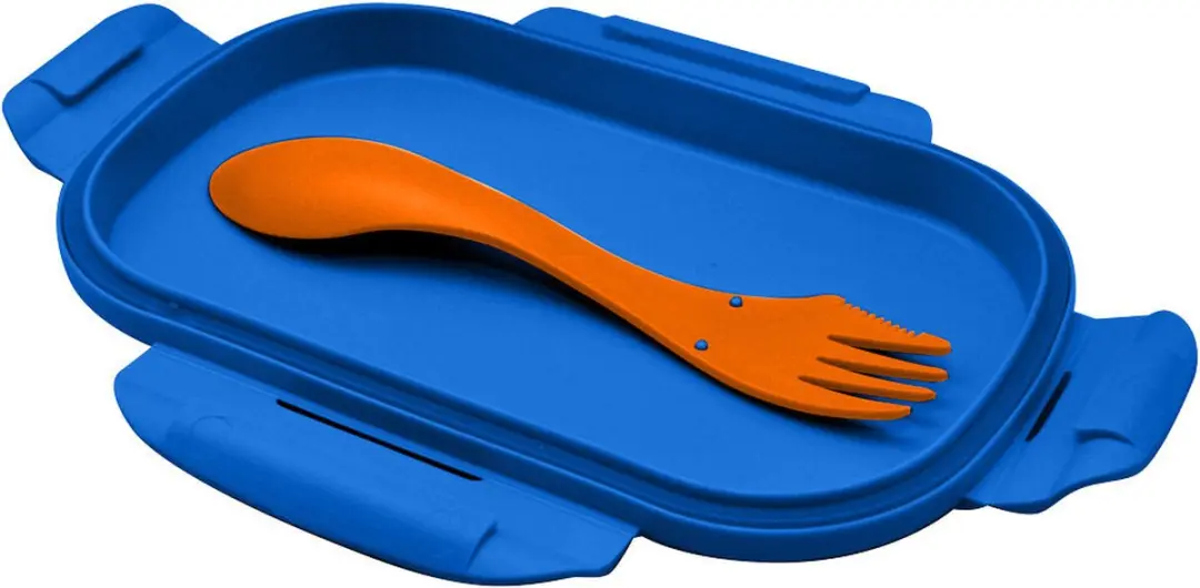Hot Wheels Lunchbox Blauw/Oranje - 0.5L - Met Bestek