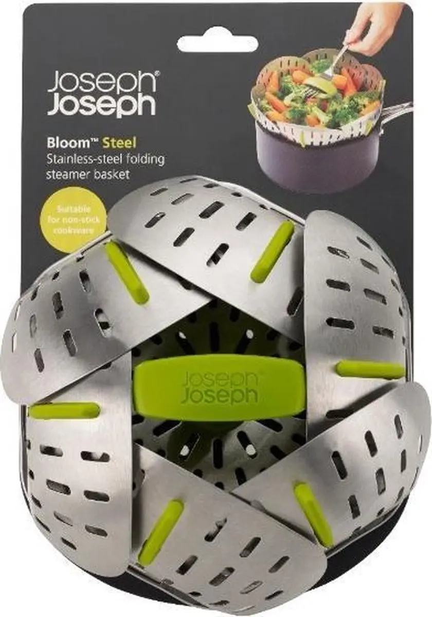 Joseph Joseph Bloom Steel Stomer Opvouwbaar 16cm - Groen