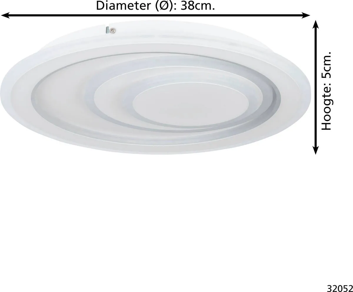 Eglo Palagiano 1 Plafondlamp LED - Ø38cm Wit