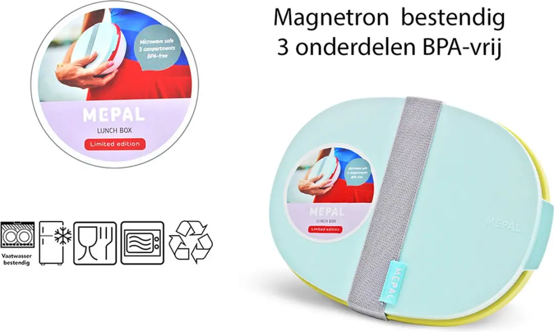 Mepal Ellipse Duo Lunchbox Lemon Vibe - 2 Vakken
