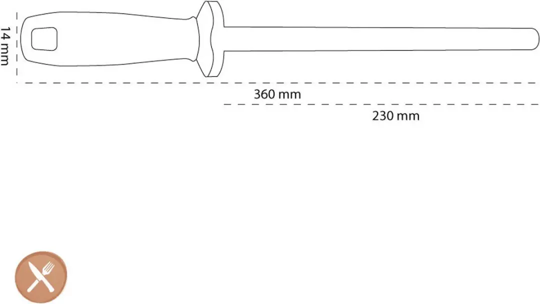 Zwilling Keramische Slijpstaaf 230mm - Grijs