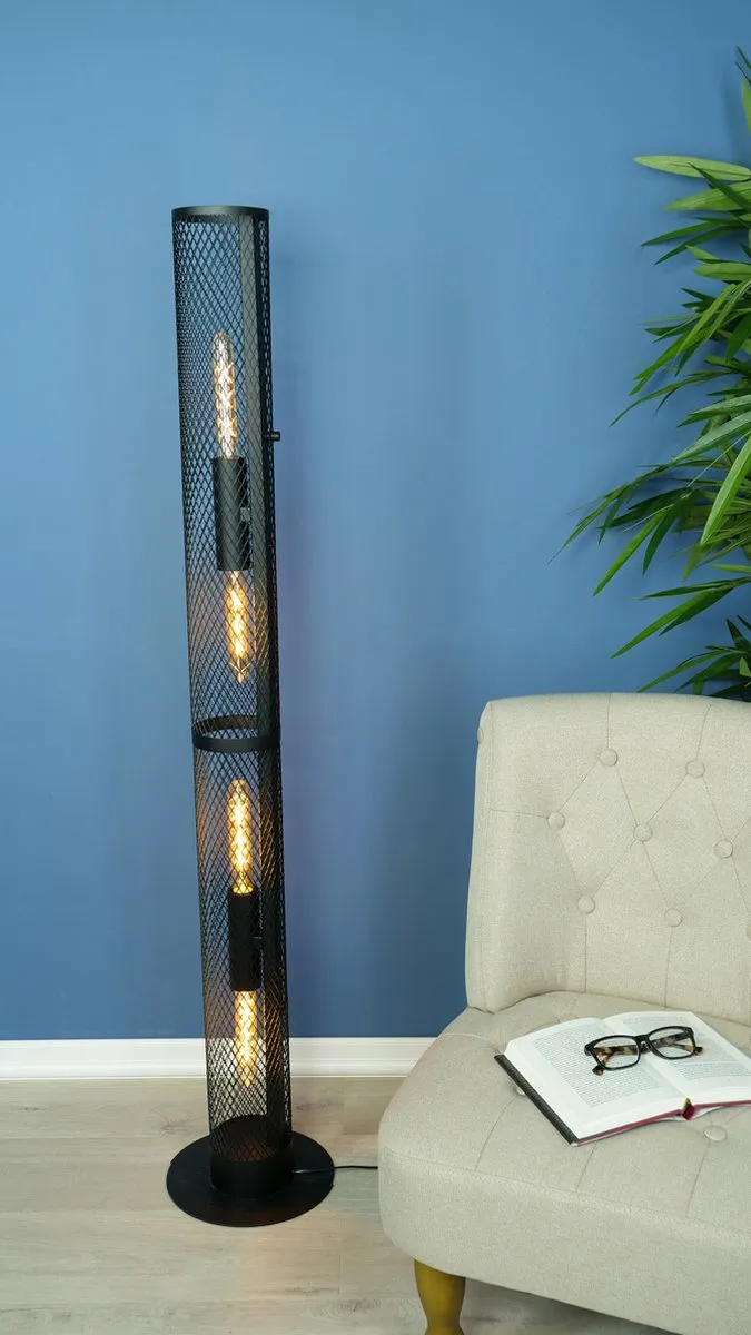 Eglo Redcliffe Vloerlamp E27 - 4 Lichtpunten - 135,5 cm - Zwart