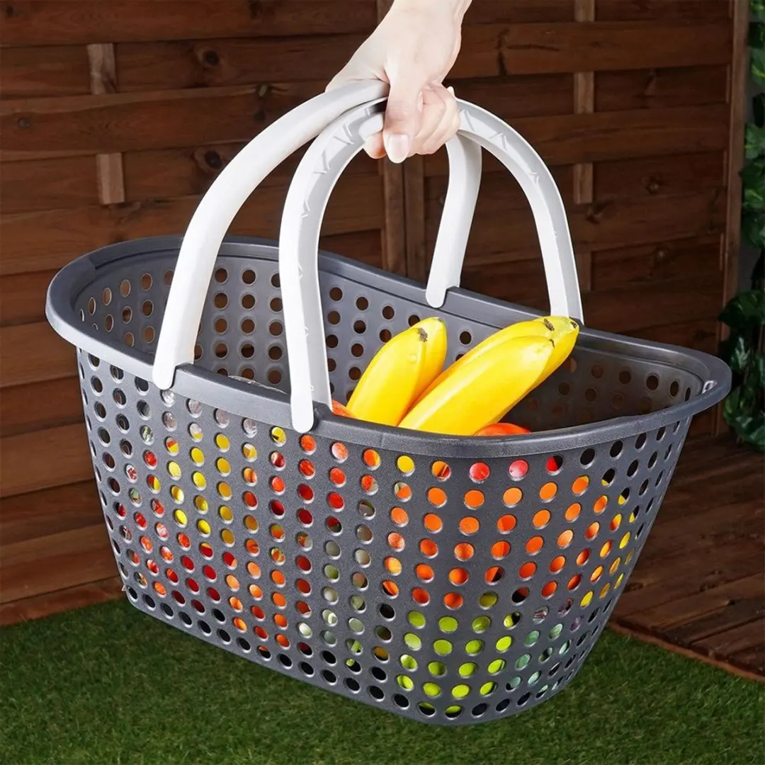 Excellent Houseware Kunststof Wasmand 15L - Zwart