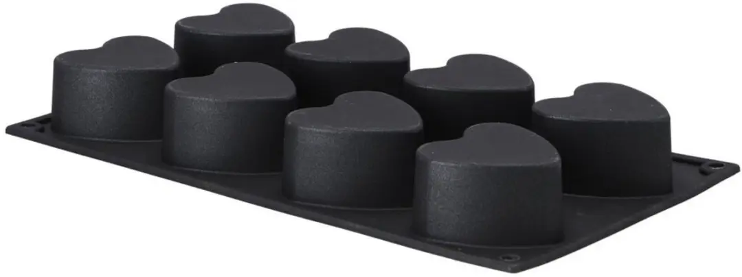 Patisse Mini Hartvorm Starflex - 8 Stuks - Zwart
