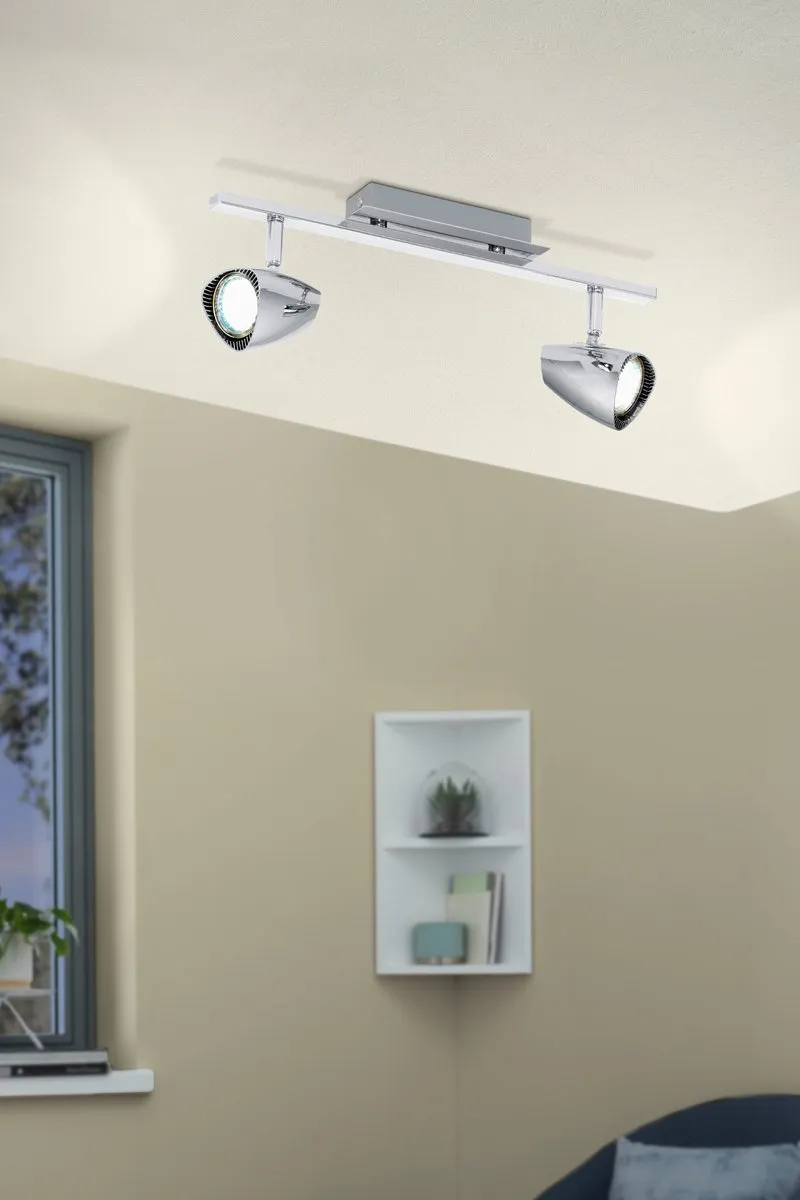 Eglo Corbera Spot 2 Licht - 39cm - Chroom - afbeelding 6 van 6