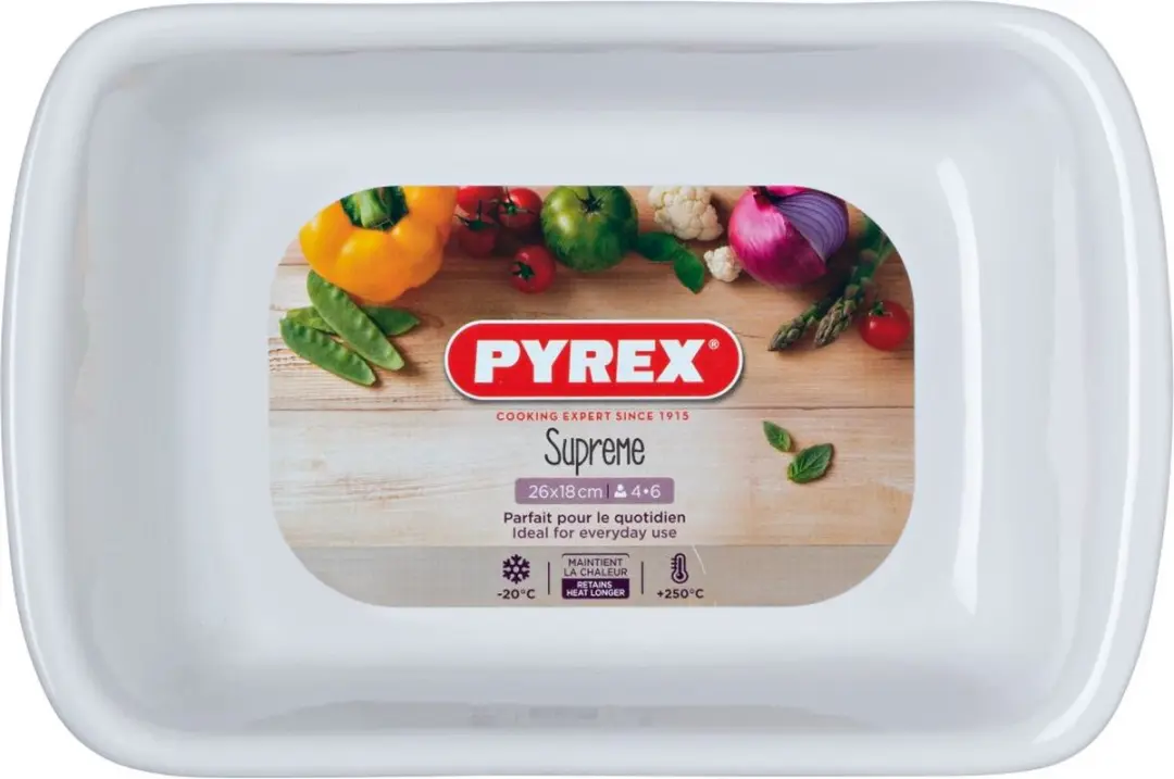 PYREX Supreme Ovenschaal Rechthoek 2,4L - Wit