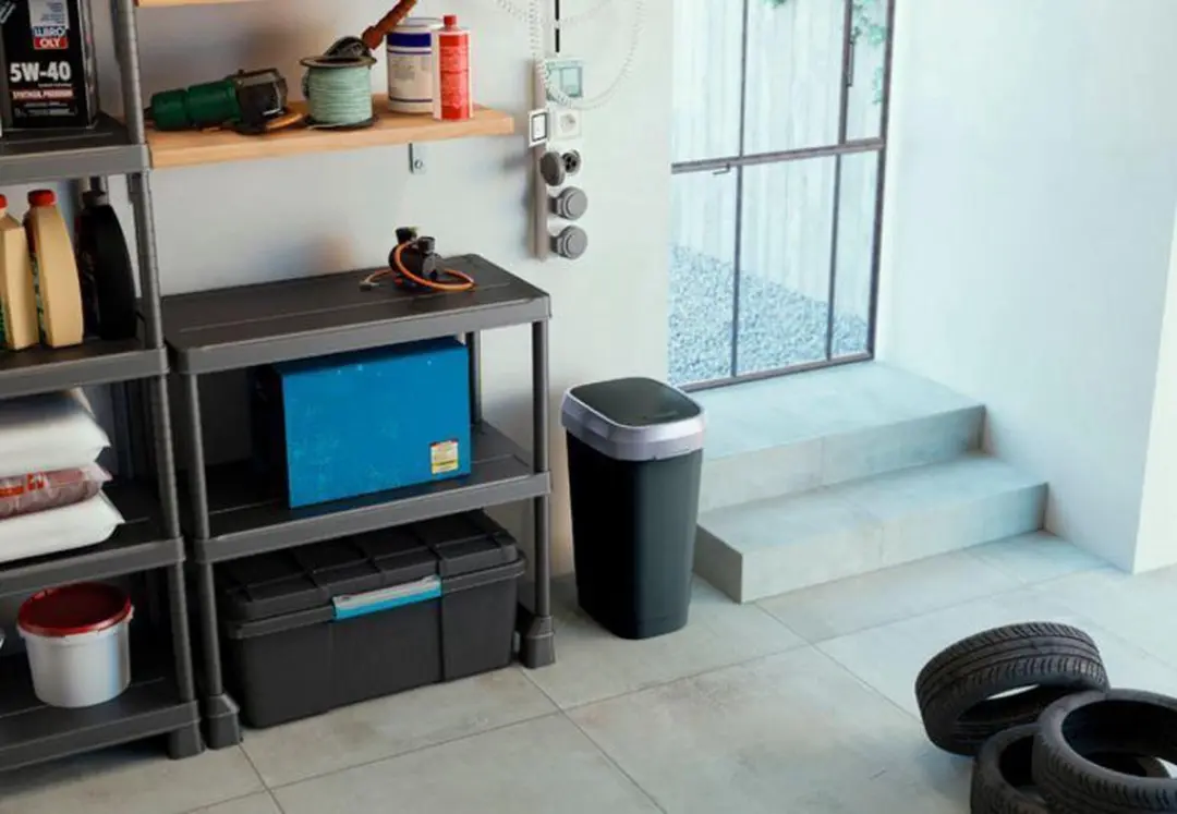 KIS Dual Swing Bin Prullenbak 50L - Zwart/Grijs