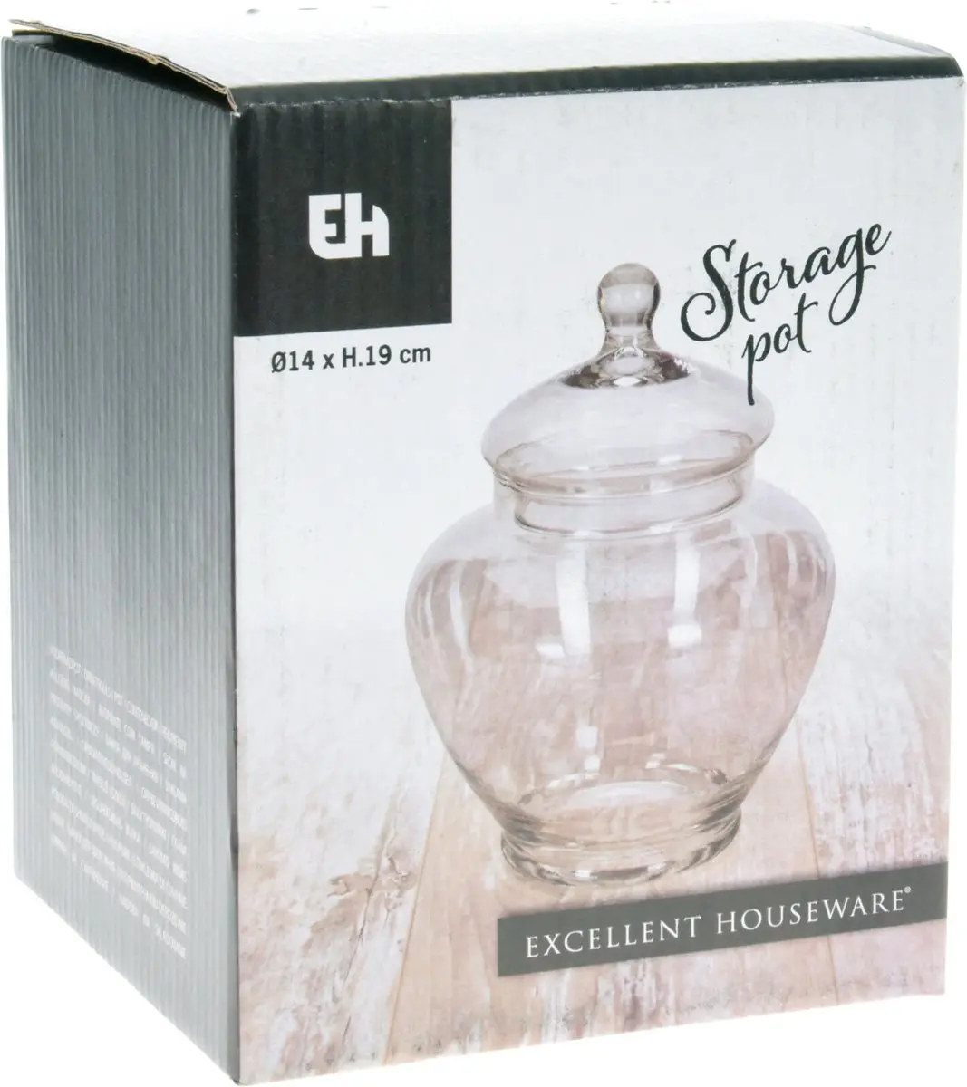 Excellent Houseware Snoeppot Glas 2.2L - D14 x H19cm
