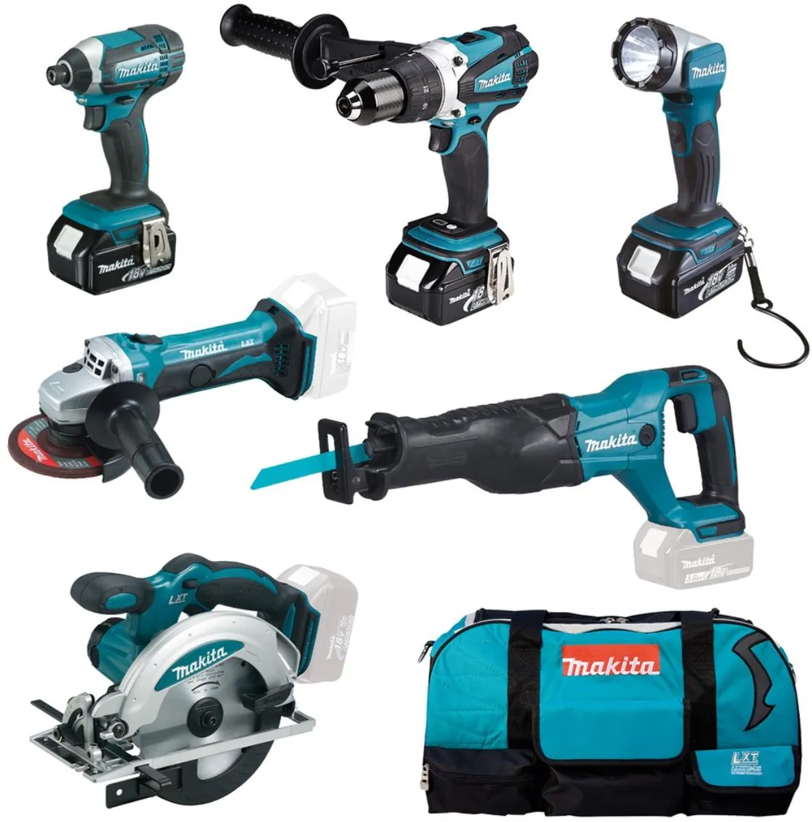 Makita DLX 6046 Combiset 18V - 3x Accu 3.0Ah + Lader + Tas