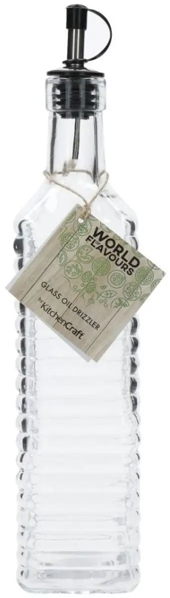 KitchenCraft Olieflesje 0.55L Glas - Zilver