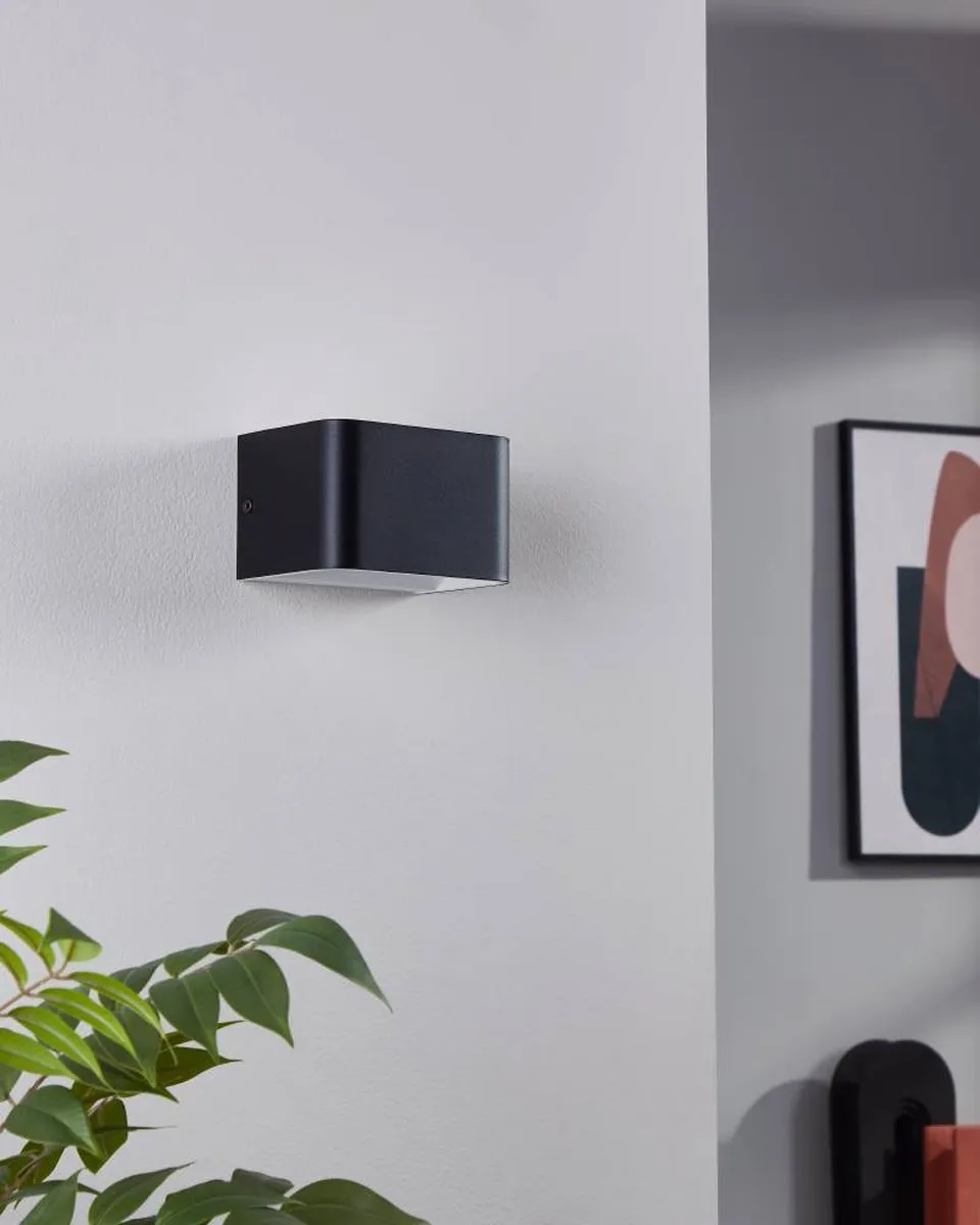 Eglo Sania 4 Wandlamp 13cm - Zwart/Wit