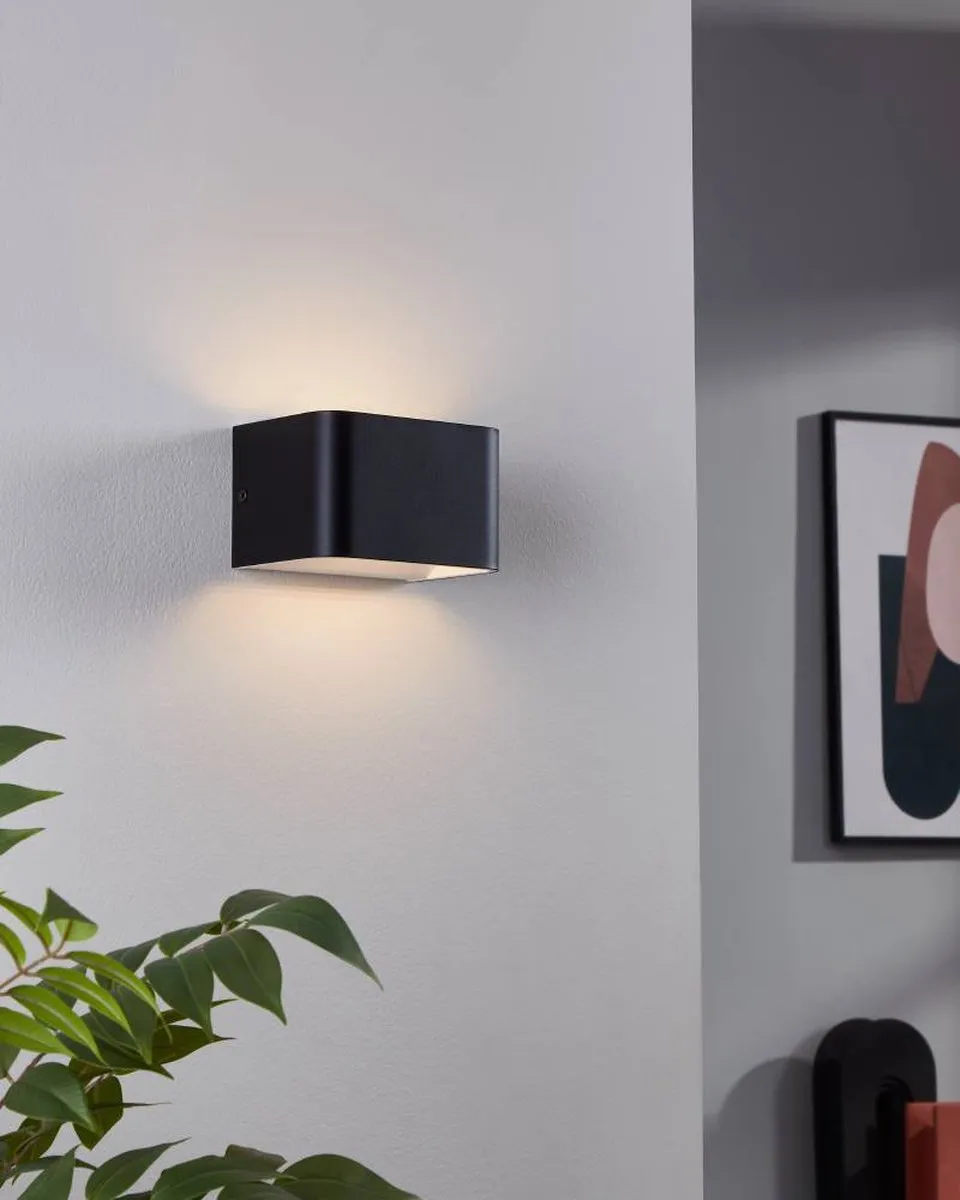Eglo Sania 4 Wandlamp 13cm - Zwart/Wit