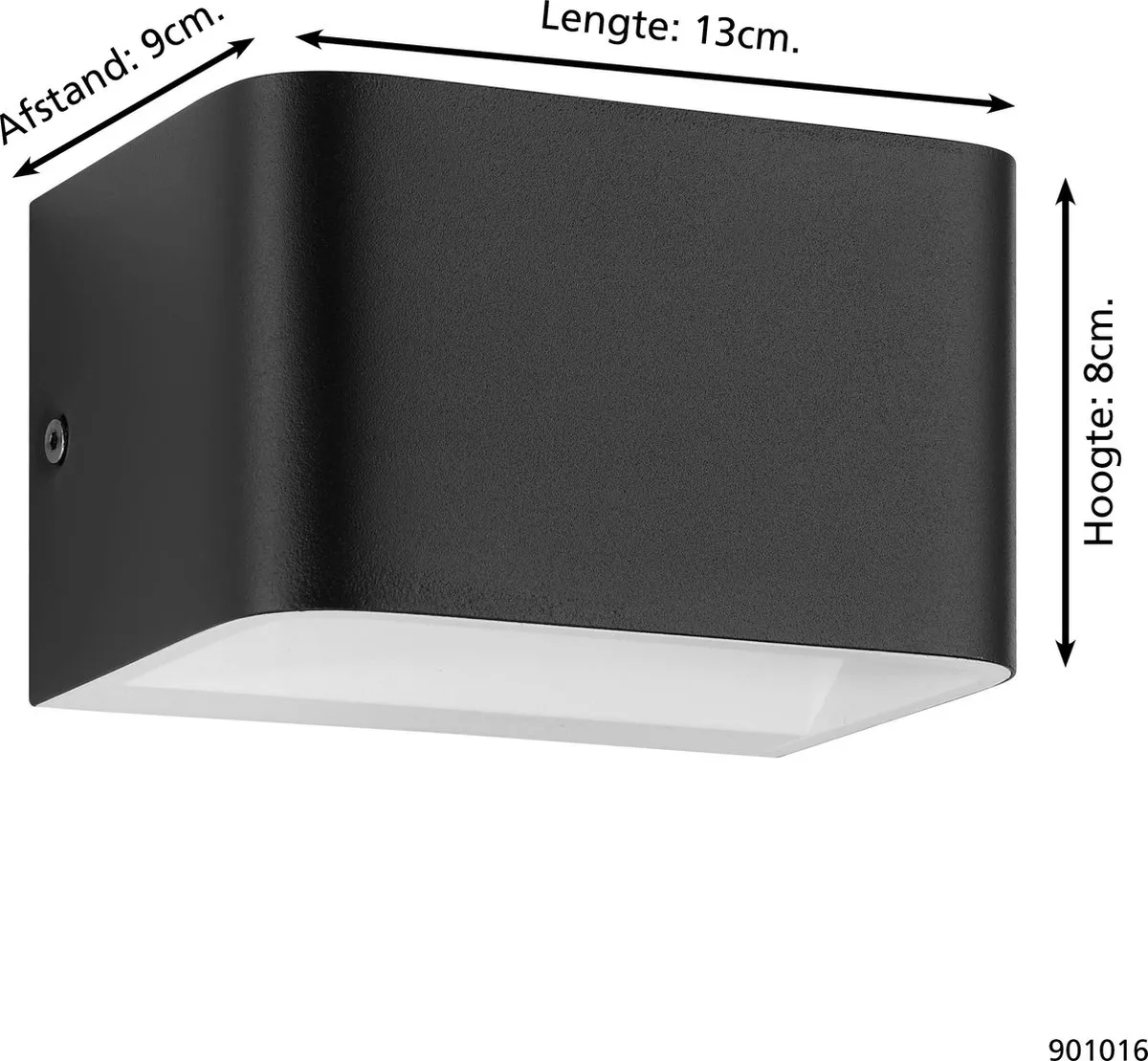 Eglo Sania 4 Wandlamp 13cm - Zwart/Wit