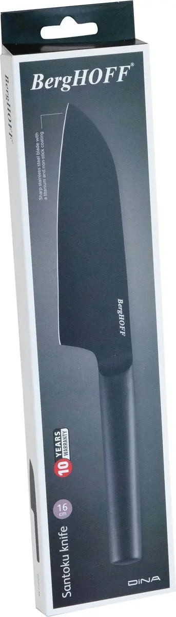 BergHOFF DiNA Santoku Mes Boron 16cm - Zwart