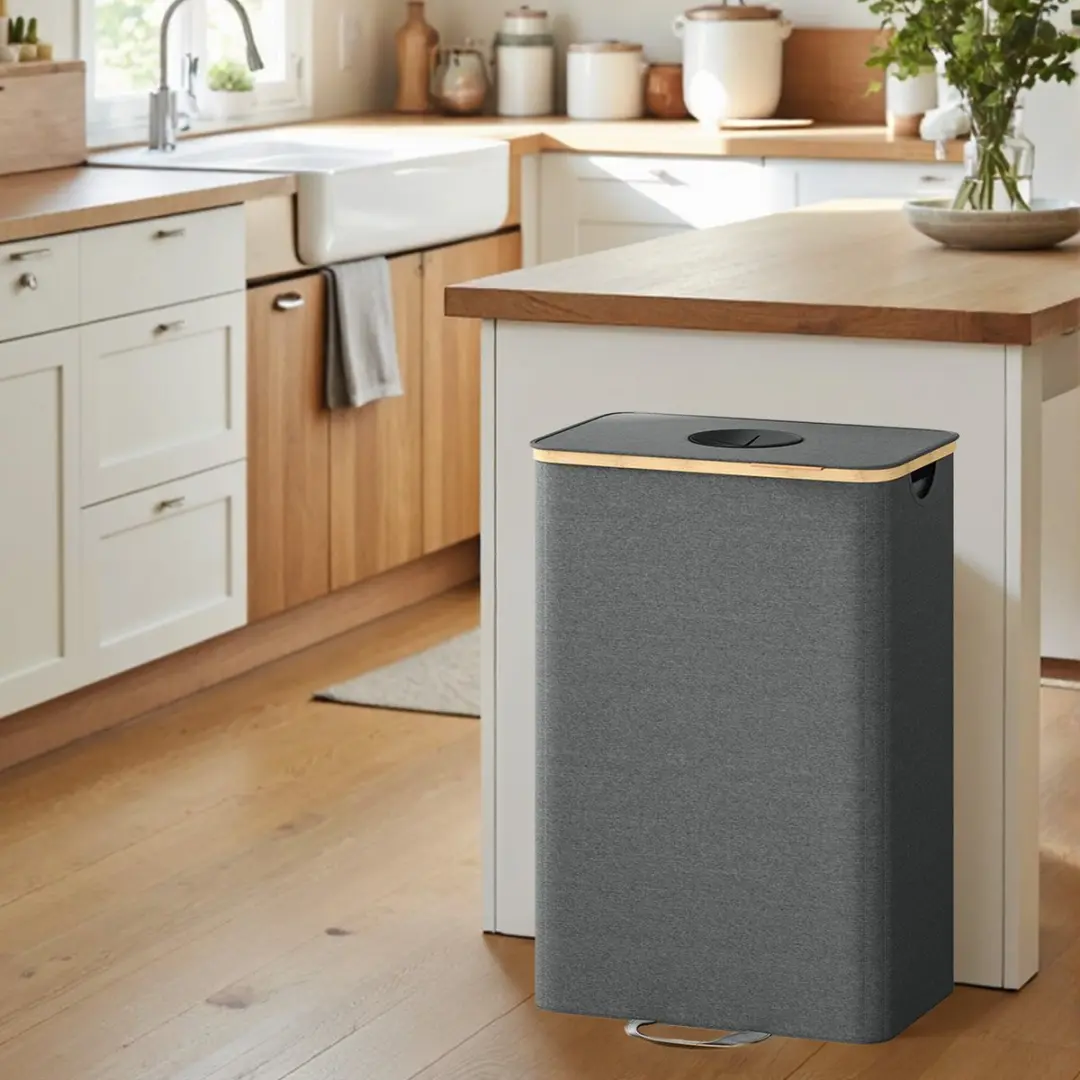 Songmics Ferzamelbak 100L - Recyclingbak met deksel