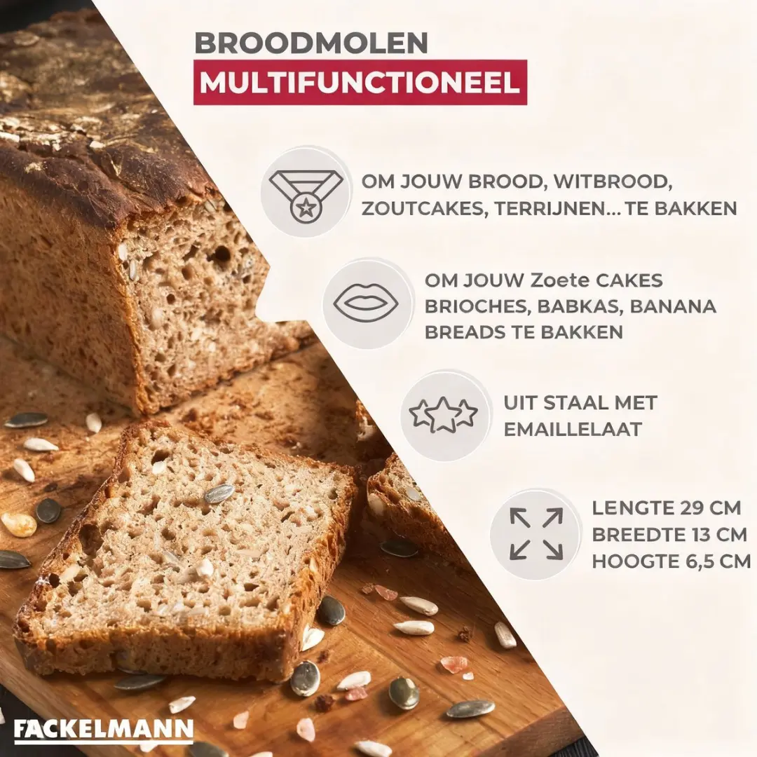 Fackelmann Brood- en Cakevorm Geëmailleerd 29cm - Zwart