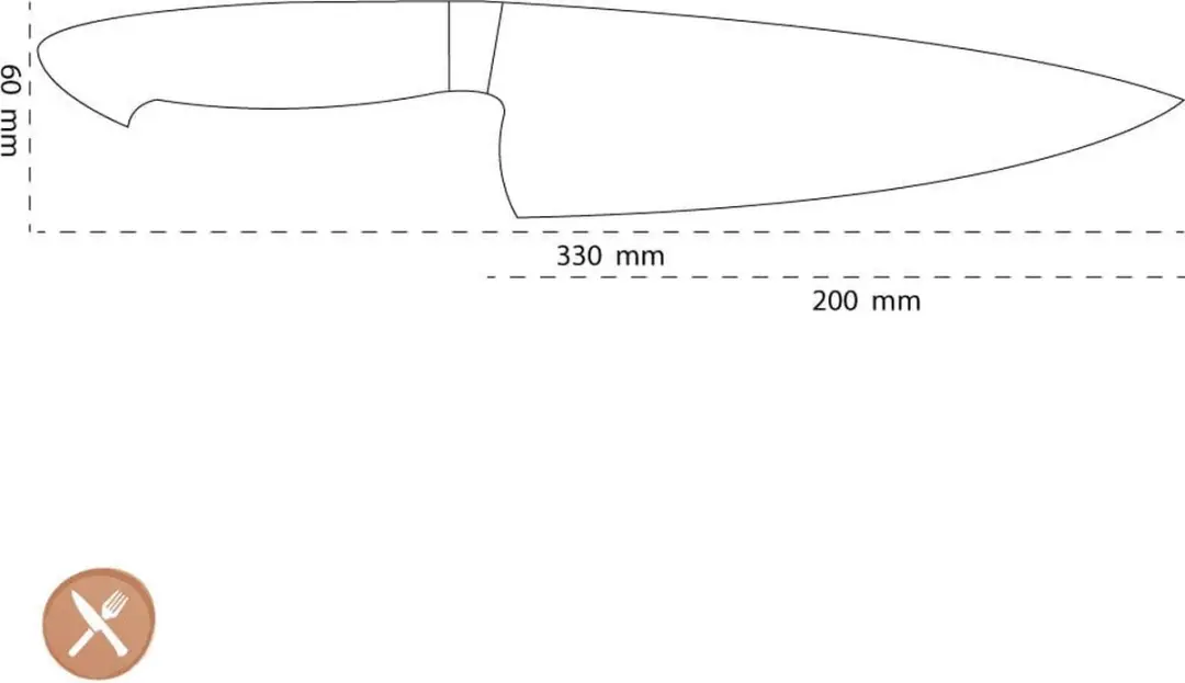 Zwilling Bob Kramer Stainless Koksmess 200mm - Zwart