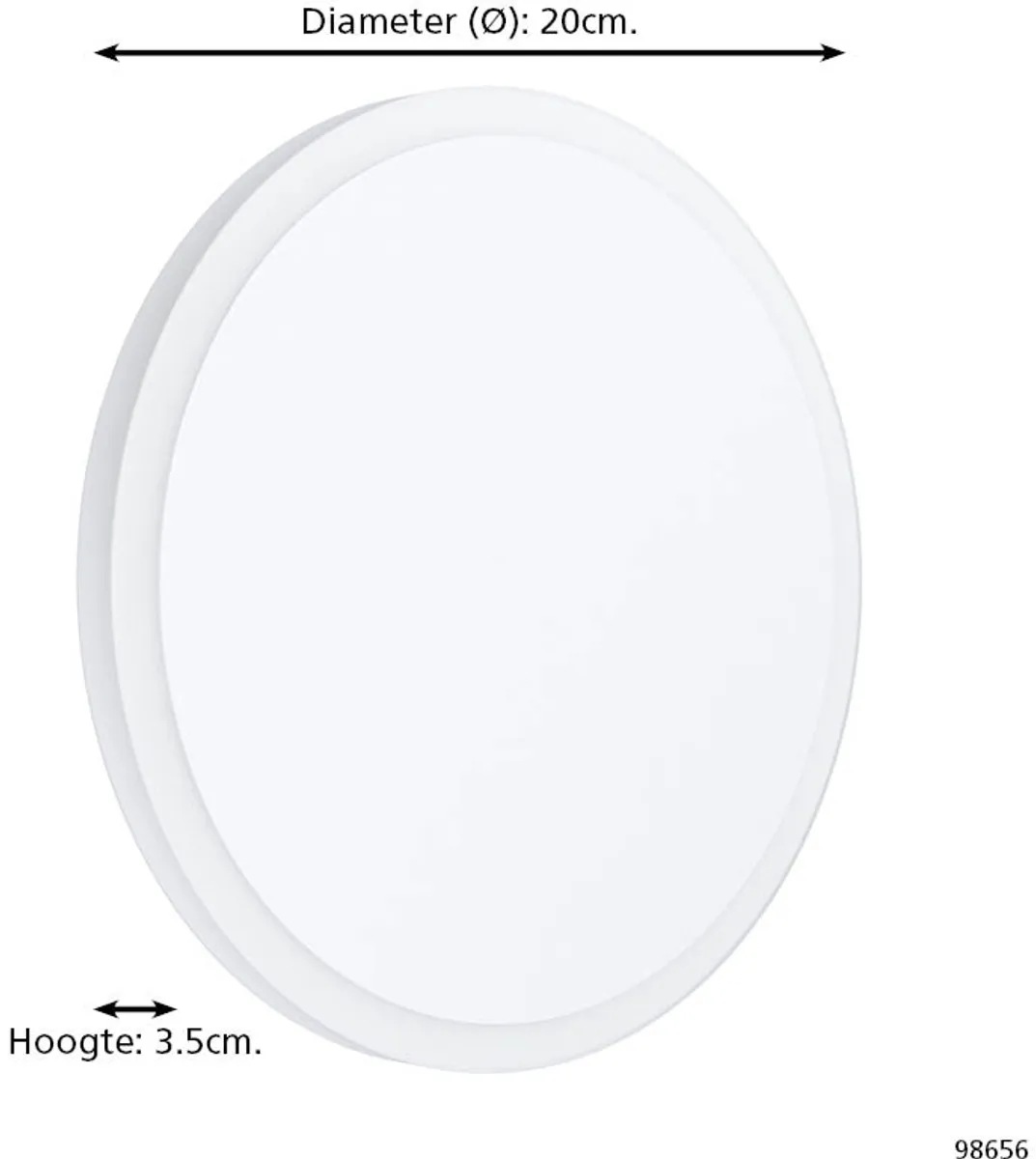 Eglo Mongodio 1 Wandlamp LED Ø20cm - Wit - afbeelding 5 van 5