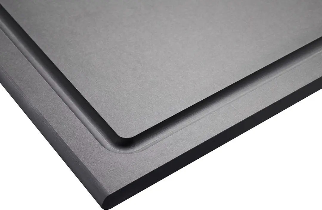 GEFU SLIZE Snijplank 44x30cm - Zwart/RVS - afbeelding 6 van 6