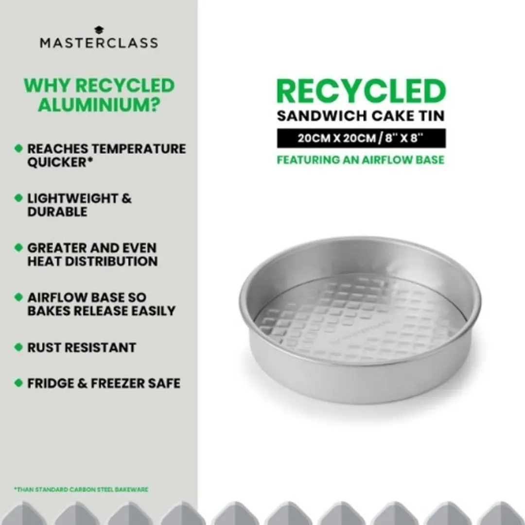 Masterclass Sandwichbakvorm Rond 20cm - Gerecycled Aluminium