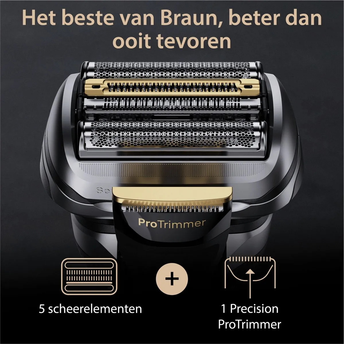 Braun Series 9 Pro+ 9510s Elektrisch Scheerapparaat - 5 Mesjes - Zwart