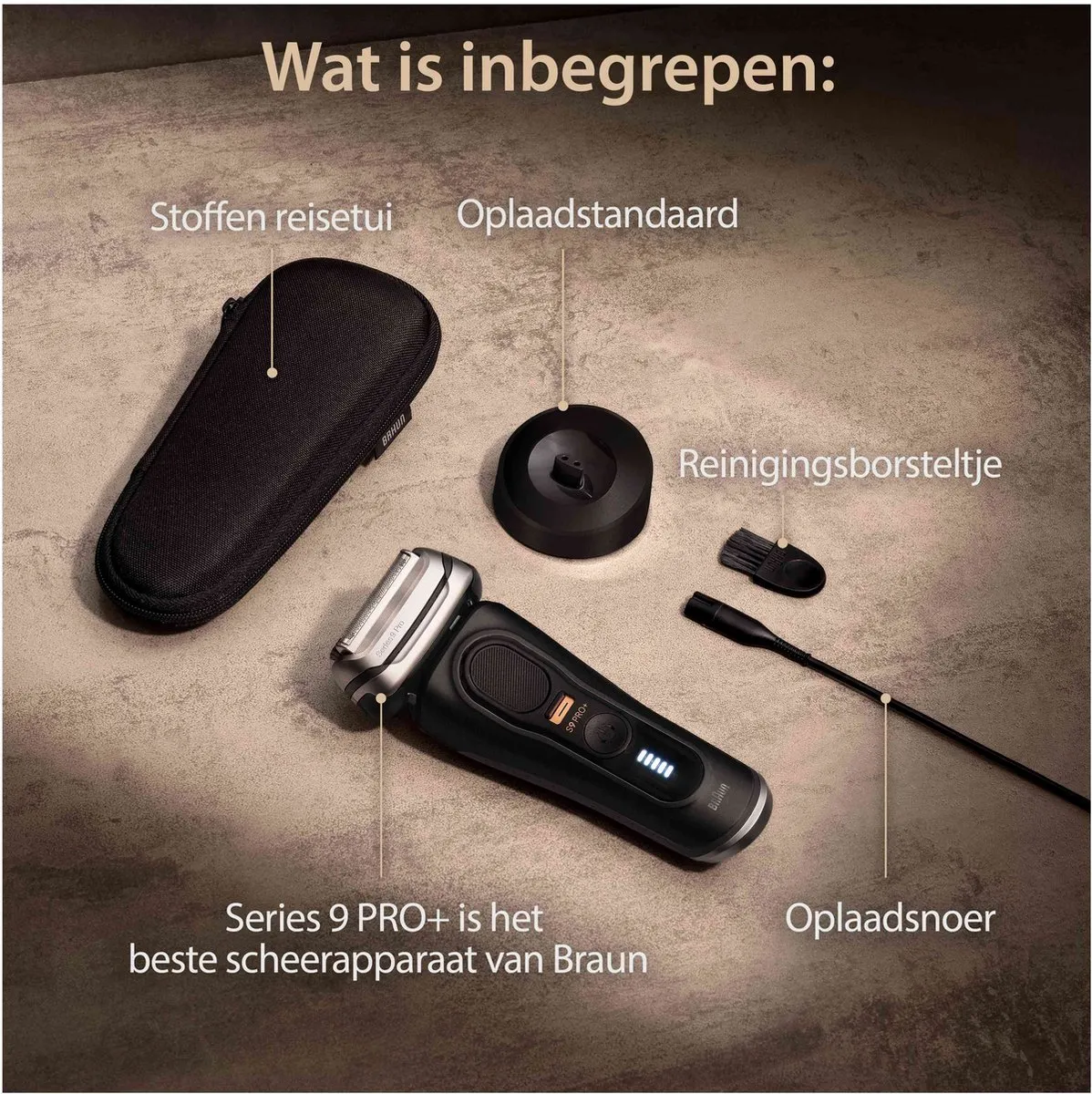 Braun Series 9 Pro+ 9510s Elektrisch Scheerapparaat - 5 Mesjes - Zwart