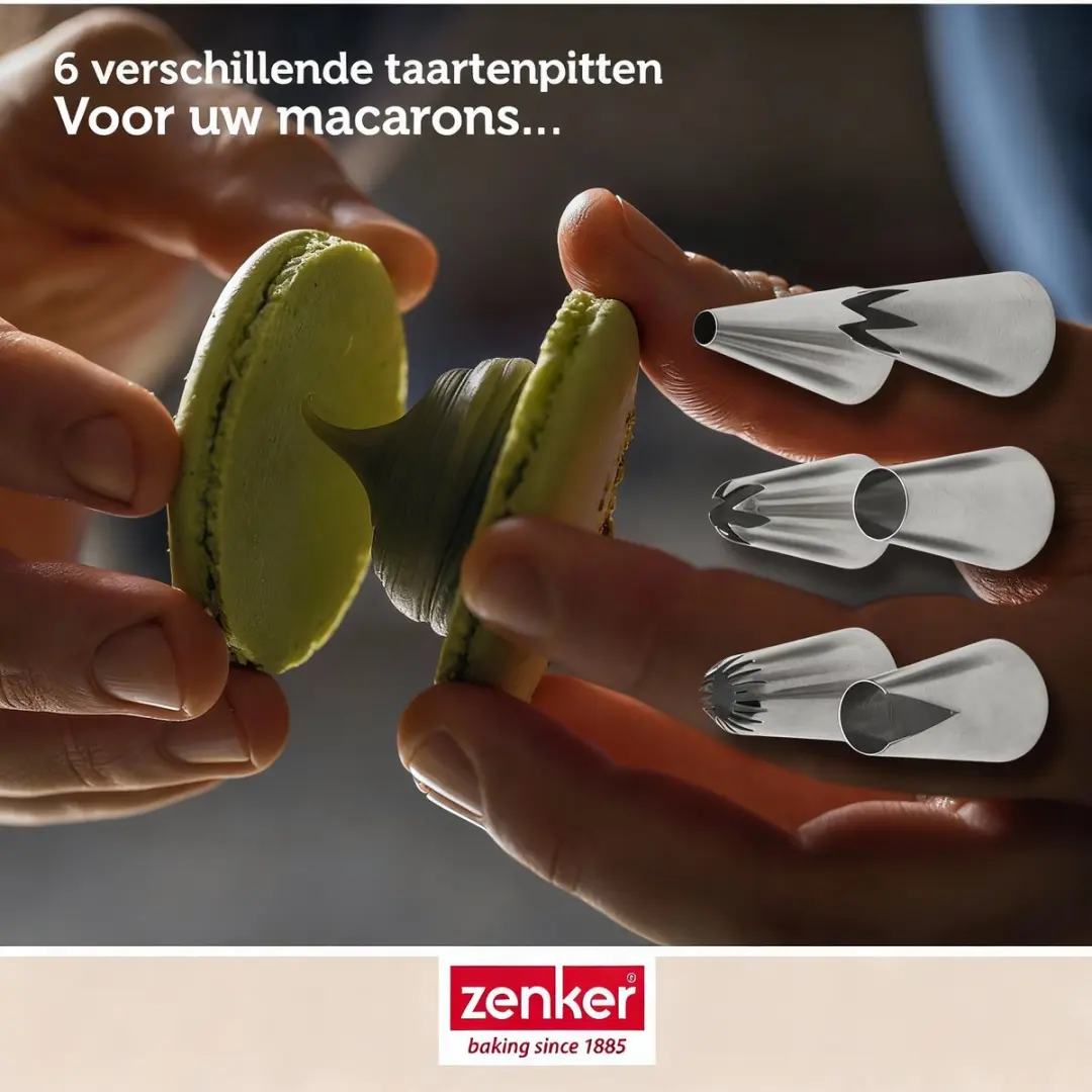 Zenker Smart Pastry Spuitmondjes Set - 6 Stuks - Roestvrijstaal