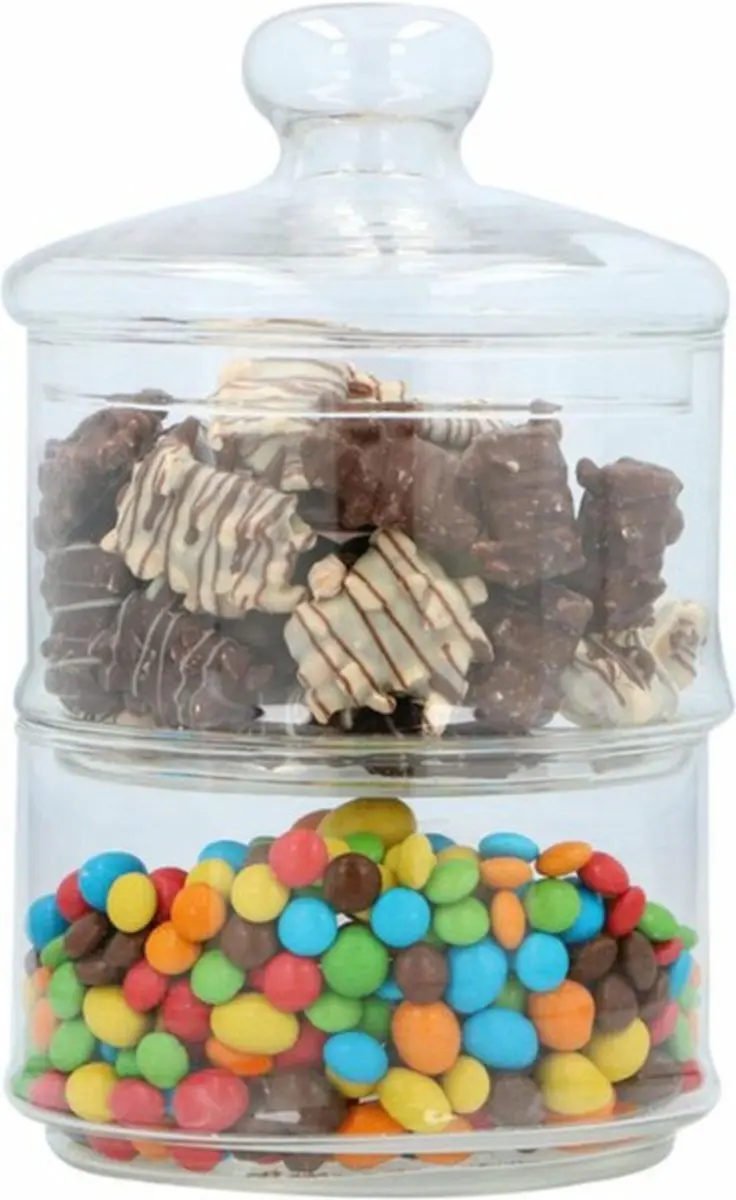 Alpina Voorraadpot Glas 2x - 3,5L - 16x28cm