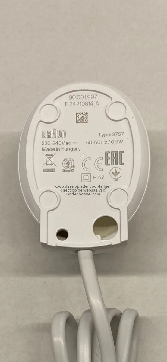 Braun Oral-B Oplader 81574175 - Wit