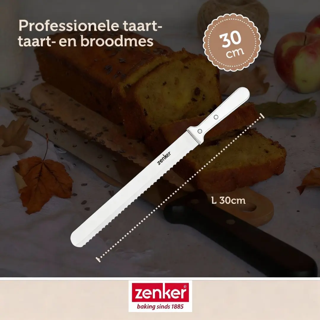 Zenker Smart Pastry Taartmes 30cm - Zwart
