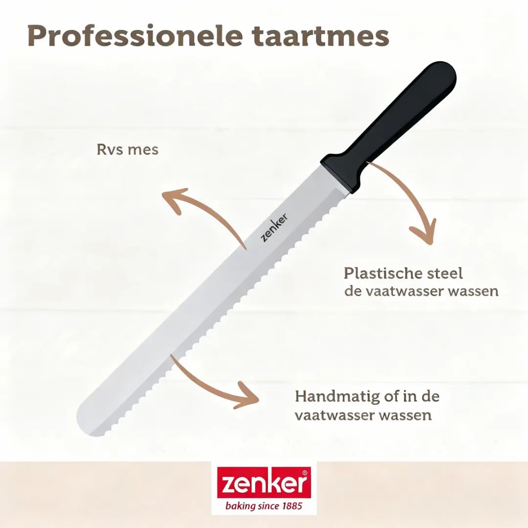Zenker Smart Pastry Taartmes 30cm - Zwart