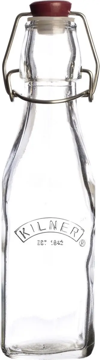 Kilner Vierkante Beugelfles 250ml - Transparant