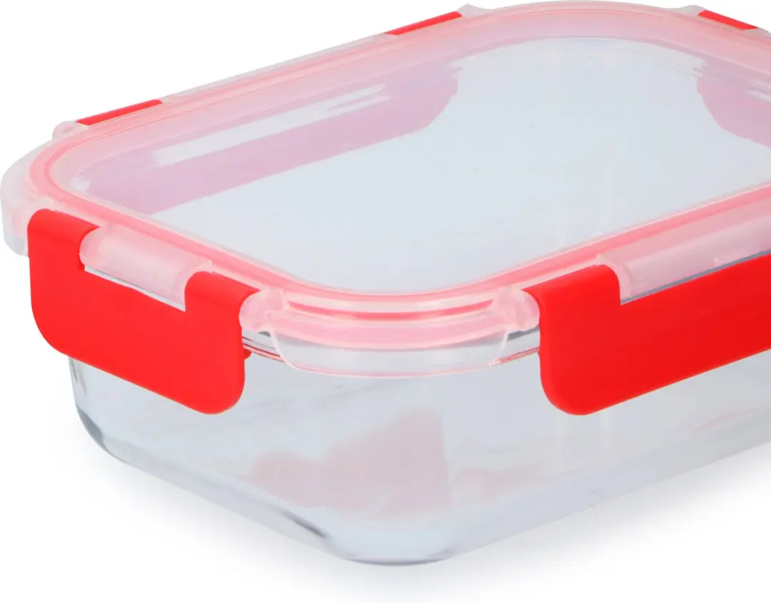 Alpina Vershouddoos Glas 620ml - 13 Vakken - Rood/Transparant