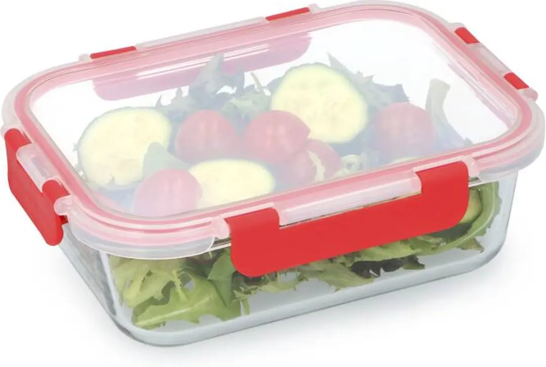 Alpina Vershouddoos Glas 620ml - 13 Vakken - Rood/Transparant - afbeelding 6 van 6