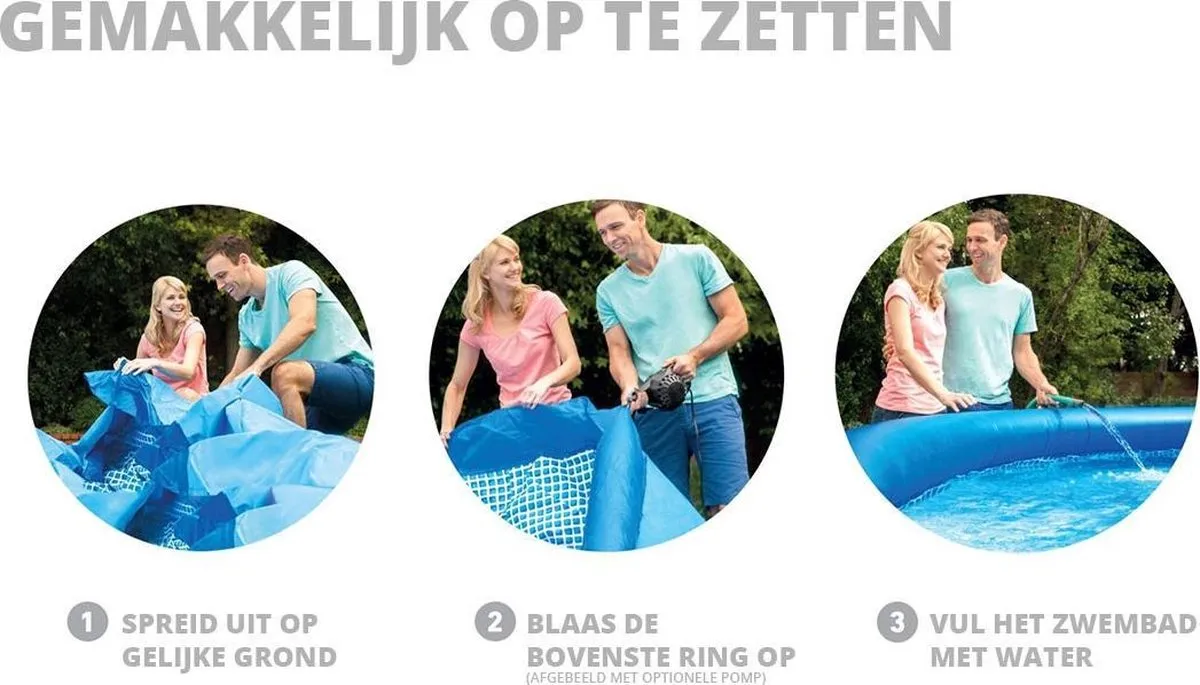 Intex 28156NP Easy Set Zwembad 457cm x 84cm - Blauw
