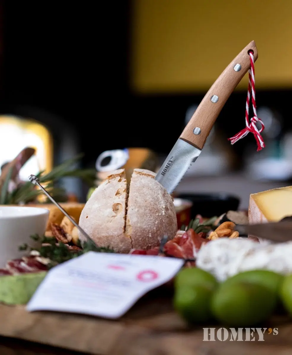 Homey Charcuterie Mes - RVS Hout