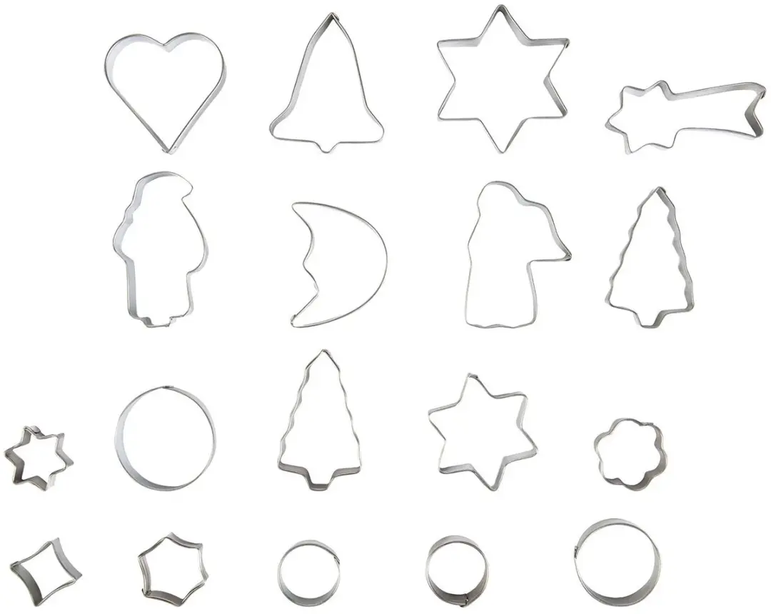 Zenker Kerst Steekvormenbox - 19-delig - Zilver