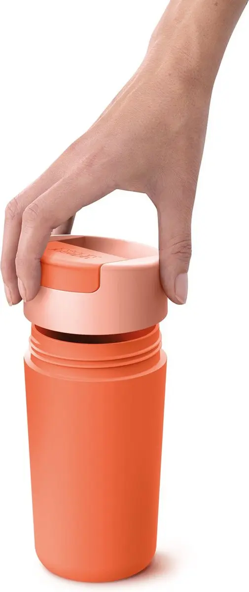 Joseph Joseph Flip Top Drinkbeker 454ml - Koraal