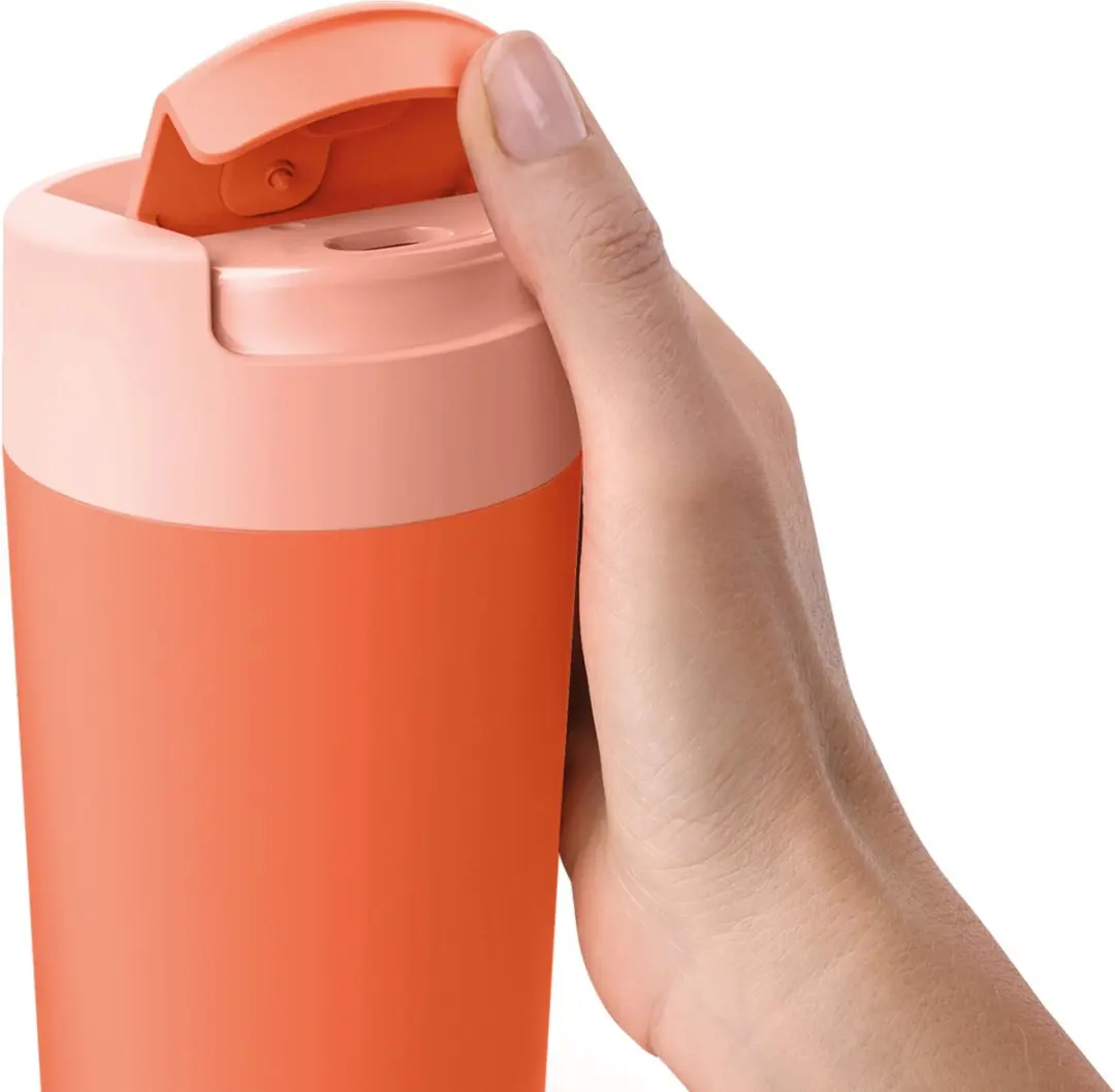 Joseph Joseph Flip Top Drinkbeker 454ml - Koraal