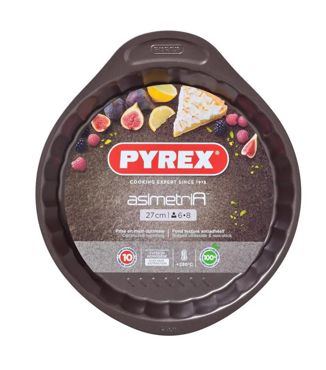 PYREX Asimetria Taartvorm 27cm - 1,8L - Bruin
