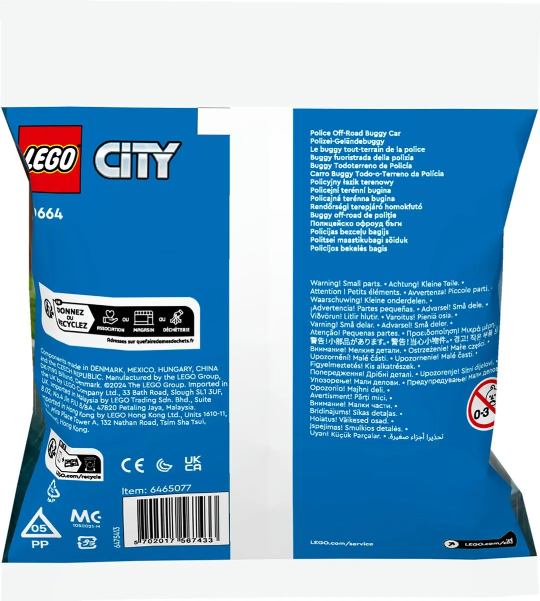 LEGO City 30664 Politie Terreinbuggy - 35 Stukken