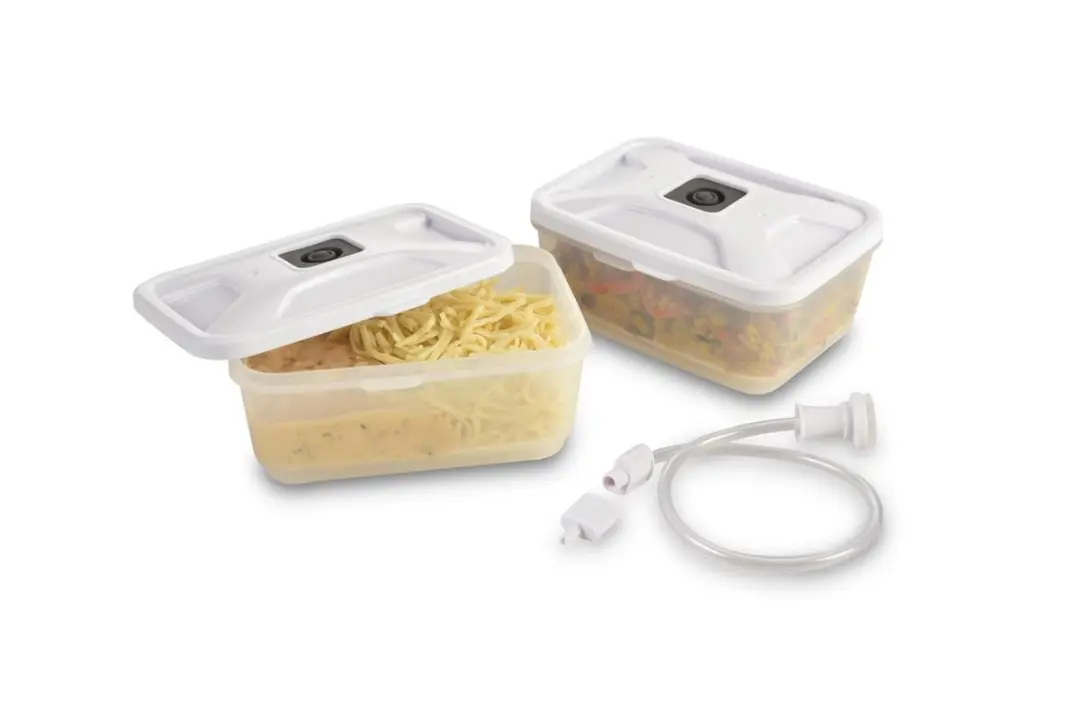 Solis Vacuum Lunchbox 600ml - 2 Stuks - Wit/Doorzichtig