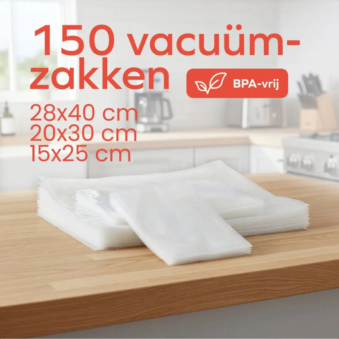 KitchenBrothers Vacuumzakken Mix Set - 150 Stuks - BPA-vrij