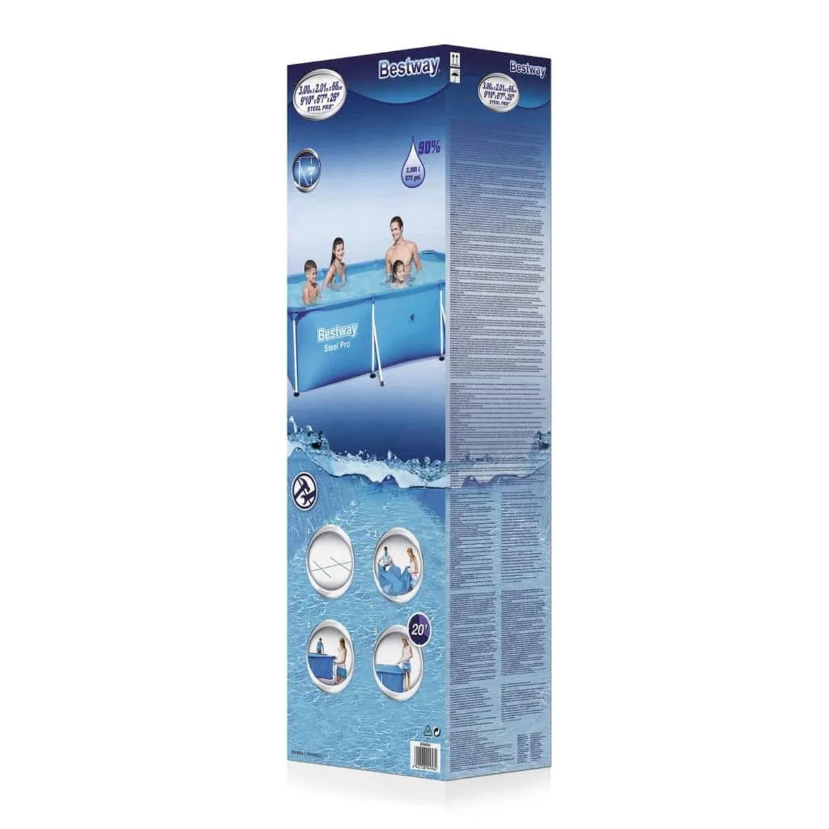 Bestway Zwembad 300x201x66cm - 3300L - Blauw